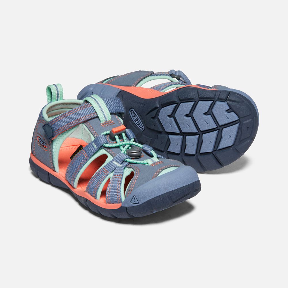 Sandalias Keen Mexico Azules/Grises - Niños Seacamp Ii Cnx - CE0839257